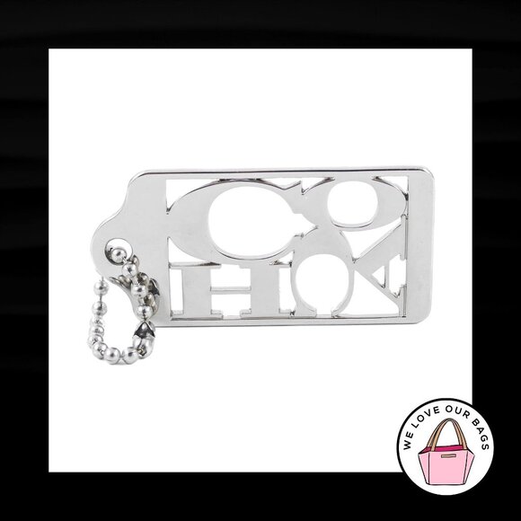 Coach Accessories - COACH 70TH ANNIVERSARY Cutout Silver Nickel Key Fob Bag Charm Keychain Hang Tag